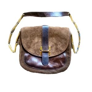 Vintage Dofan France Leather And Suede Crossbody